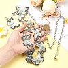 Butterfly Link Chain Waist Chains with Resin AJEW-CJC0006-02AS-4