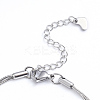 304 Stainless Steel 2-strand Round Snake Chain Bracelets BJEW-L673-014-GP-2