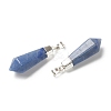 Dyed & Heated Natural Blue Aventurine Pointed Pendants G-P445-E05-2