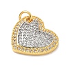 Brass Micro Pave Cubic Zirconia Pendants KK-H539-07GP-2