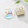 Golden Tone Wax Seal Brass Stamp Heads AJEW-U008-02G-15-1