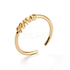 Constellation/Zodiac Sign Brass Cuff Rings RJEW-O042-06G-A-2