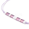 Glass Seed Link Bracelet BJEW-JB08894-02-5