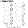 10Pcs 10 Style 304 Stainless Steel Decorative Shoe Chains FIND-AB00058-2