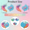 10 Sets Gradient Color Opaque Resin Pendants RESI-SZ0001-91G-2