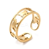 Ion Plating(IP) 304 Stainless Steel Cat Open Cuff Ring for Women RJEW-M149-15G-3