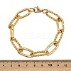 304 Stainless Steel Paperclip Chain Bracelets for Women Men BJEW-Z143-24G-5