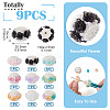 7Pcs 7 Colors Polymer Clay with Imitation Pearl Beads CLAY-TA0001-78-3