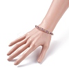Round Natural Amethyst Beaded Bracelet BJEW-TA00038-02-2
