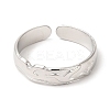 Non-Tarnish 201 Stainless Steel Open Cuff Ring RJEW-E063-45P-2