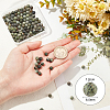 2 Strands Natural Green Zebra Jasper Beads Strands G-OC0002-74-2
