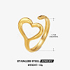 201 Stainless Steel Cuff Open Rings FS-WG76F01-11-1