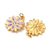 304 Stainless Steel Enamel Pendants STAS-U061-40G-01-2