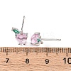 Brass Micro Pave Cubic Zirconia Apple Stud Earrings EJEW-L278-04P-5