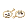 Brass Micro Pave Cubic Zirconia Pendants KK-H441-33G-3