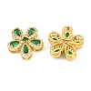 Brass Micro Pave Cubic Zirconia Pendants CU-CBA3D67-06G-01-2