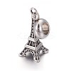 Retro 304 Stainless Steel European Style Dangle Charms OPDL-L013-44AS-1