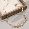 Butterfly Alloy Link Bracelets WG778B6-01-2