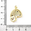Brass Micro Pave Cubic Zirconia Pendants KK-U066-16G-3