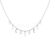 S925 Sterling Silver Star Moon Lightning Flowing Necklaces Fashion Delicate MF4231-1