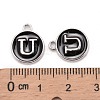 Platinum Plated Alloy Charms X-ENAM-S118-02U-P-3