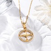 304 Stainless Steel Crystal Rhinestone Helm Pendant Necklaces LS-NJEW-Z057-02B-G-2