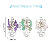 18Pcs 3 Style Natural Mixed Gemstone Chips Pendants HJEW-FH0001-09-4