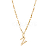 1pc 304 Stainless Steel Letter Pendant Necklaces NJEW-LP0001-39Z-G-1