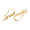 Rack Plating Brass Cubic Zirconia Earring Hooks KK-S374-05G-06-2