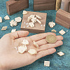 32Pcs 8 Style Ash Wood Stud Earring Findings EJEW-TA0001-16V-6