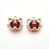 Brass Micro Pave Cubic Zirconia Pendants ZIRC-T016-12-1