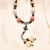 Ethnic Style Alloy & Porcelain Ceramic Beads Pendant Tassel Y Necklaces NJEW-D308-03A-4