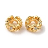 Brass Micro Pave Cubic Zirconia Beads KK-P239-31A-G-2