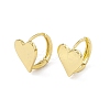 Rack Plating Brass Heart Hoop Earrings for Women EJEW-I277-03G-1
