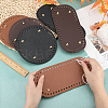 6Pcs 6 Styles Imitation Leather Knitting Crochet Bags Bottom DIY-PH0006-58-5
