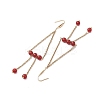 Natural Carnelian Dangle Earring EJEW-JE05968-4