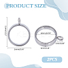 2Pcs 304 Stainless Stee Locket Pendants STAS-ME0002-83B-P-2