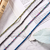 4 Strands 4 Colors PVD Vacuum Plating Electroplate Non-magnetic Synthetic Hematite Bead Strands G-FW0001-16-5