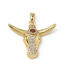 Brass Micro Pave Cubic Zirconia Pendants KK-F924-17A-G-1
