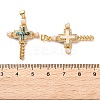 BBrass Micro Pave Clear Cubic Zirconia Pendants KK-S048-02G-3
