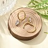 Ion Plating(IP) 304 Stainless Steel Micro Pave Cubic Zirconia Hoop Earrings STAS-R004-04G-02-3