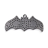 Rack Plating Brass Cubic Zirconia Pendants KK-D031-09B-01-2