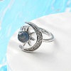 Natural Labradorite Finger Rings RJEW-E067-04P-3