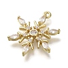 Rack Plating Brass Micro Pave Cubic Zirconia Pendants KK-M014-10B-G-2