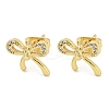 Brass Micro Pave Cubic Zirconia Ear Studs EJEW-P261-24B-G-1