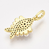 Brass Micro Pave Cubic Zirconia Pendants ZIRC-T006-67G-2