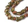 Natural Unakite Star Beads Strands G-Z080-A11-4