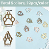 110Pcs 5 Colors Tibetan Style Alloy Pendants FIND-SC0019-81-2