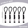 Umbrella Cord Polyester & Spandex Rope Keychain Carabiner HJEW-UN00093-3