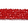 Opaque Solid Color Imitation Jade Glass Beads Strands GLAA-F029-P4mm-02-1